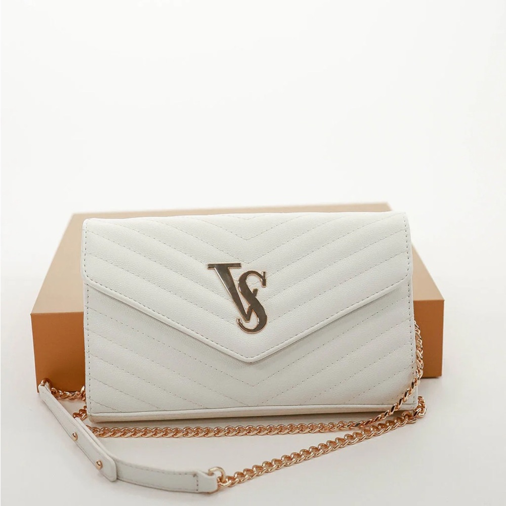 New Never Used White Pleather Purse